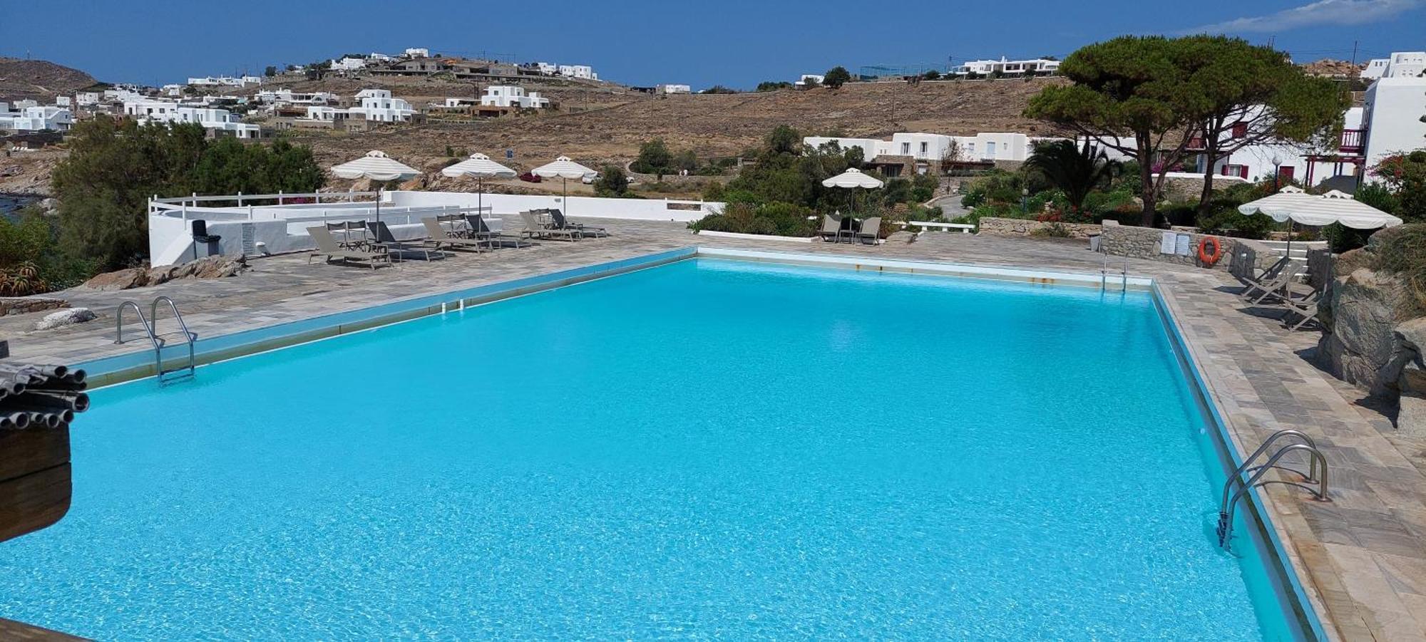 Villa Mykonian House With Shared Pool Ornos  Exterior foto